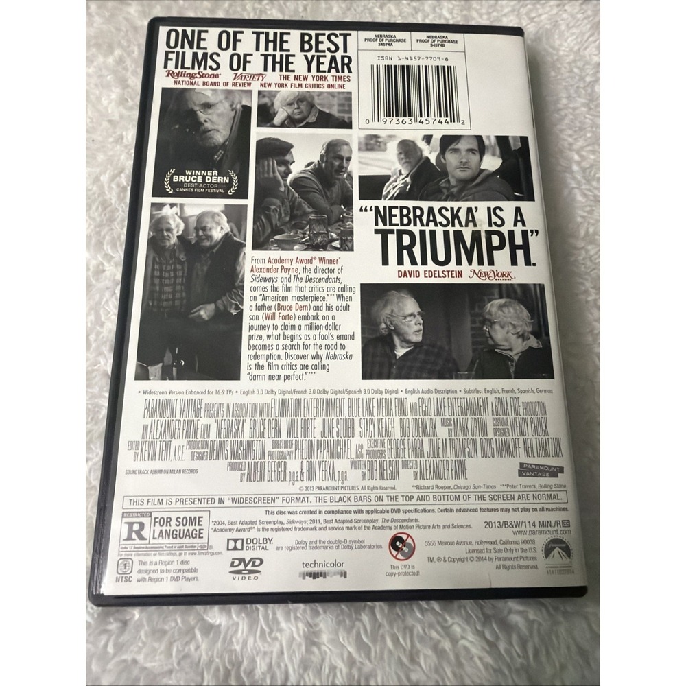 Nebraska DVD 203 Bruce Dern Will Forte Black And White Stacy Keach Bob Odenkirk - Picture 4 of 8